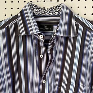 Bugatchi Men's Multicolor Striped Button Down Shirt